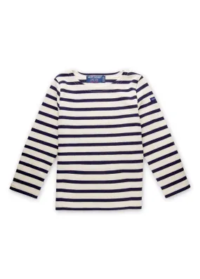 Méridien striped sailor shirt - in thick cotton (ECRU/MARINE)