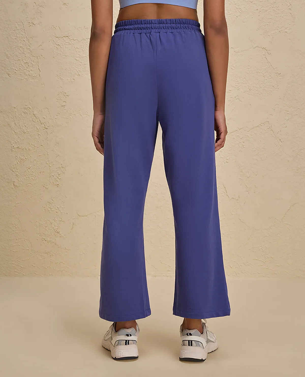 Nykd By Nykaa Summer Essential Comfort Cotton Terry Lounge Pants -NYLE606-Blue