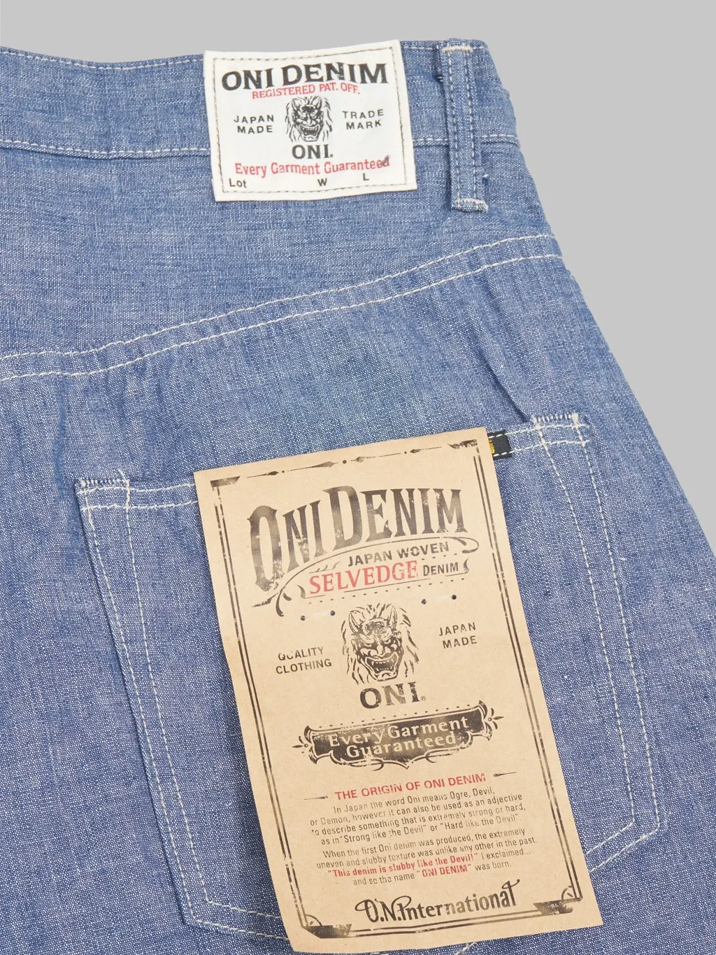 ONI Denim 022-CHSV 8.5oz Selvedge Chambray Relax Straight Jeans