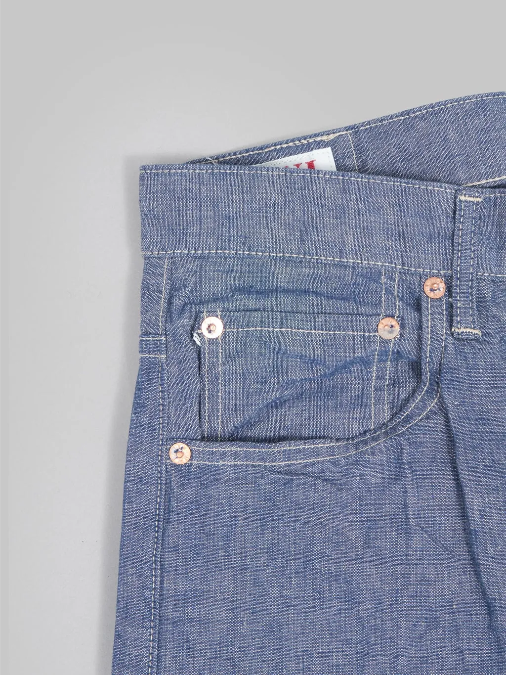 ONI Denim 022-CHSV 8.5oz Selvedge Chambray Relax Straight Jeans