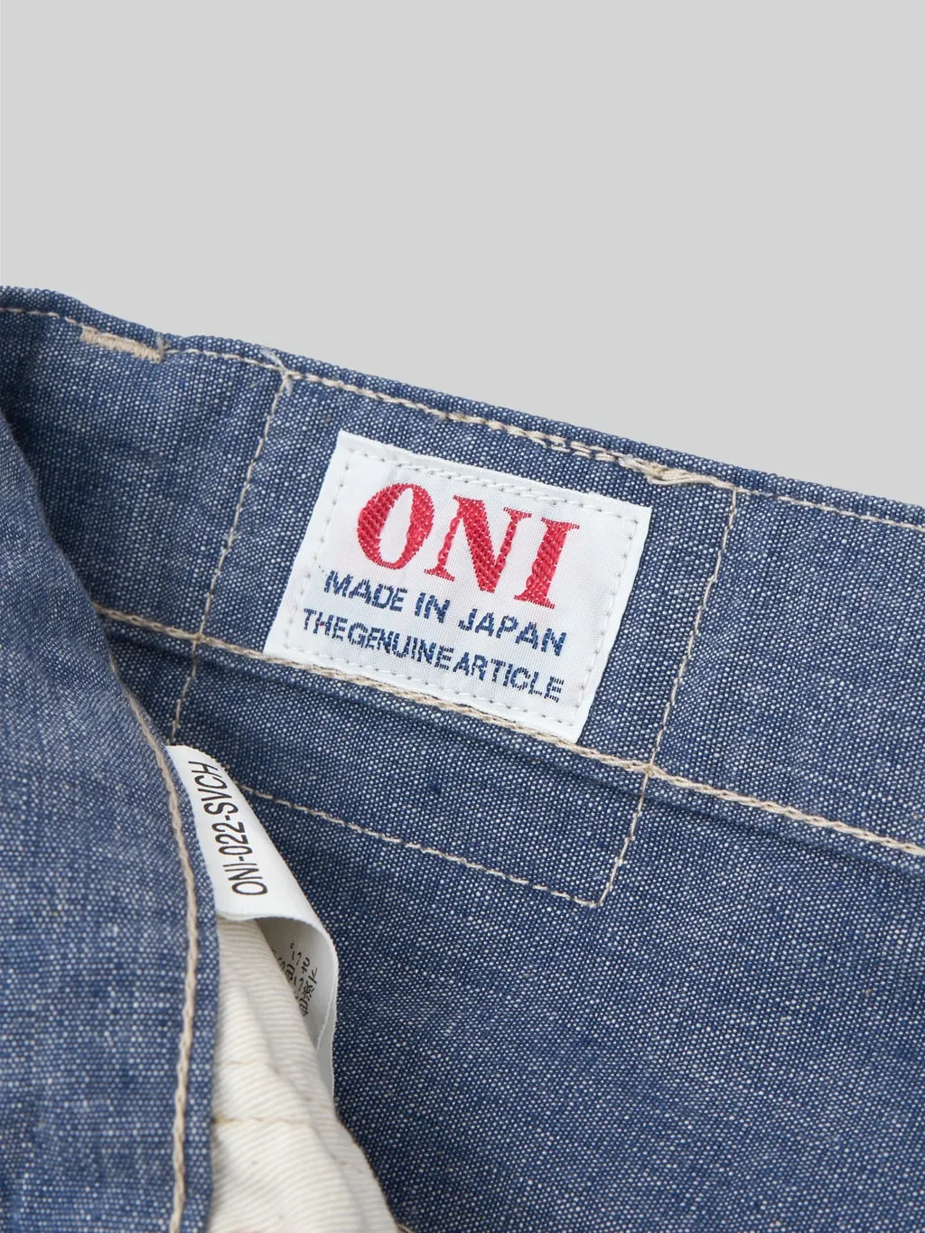 ONI Denim 022-CHSV 8.5oz Selvedge Chambray Relax Straight Jeans