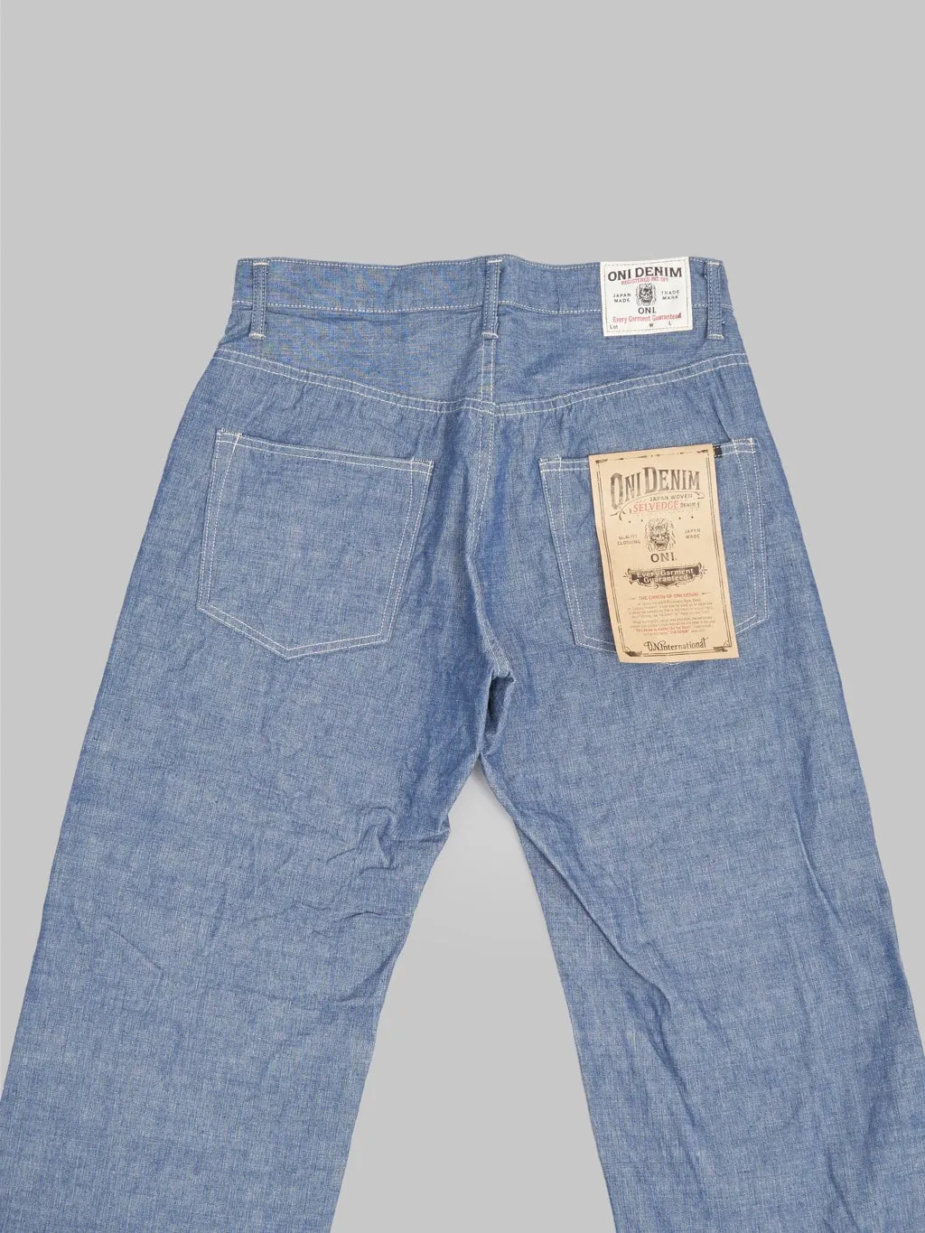 ONI Denim 022-CHSV 8.5oz Selvedge Chambray Relax Straight Jeans