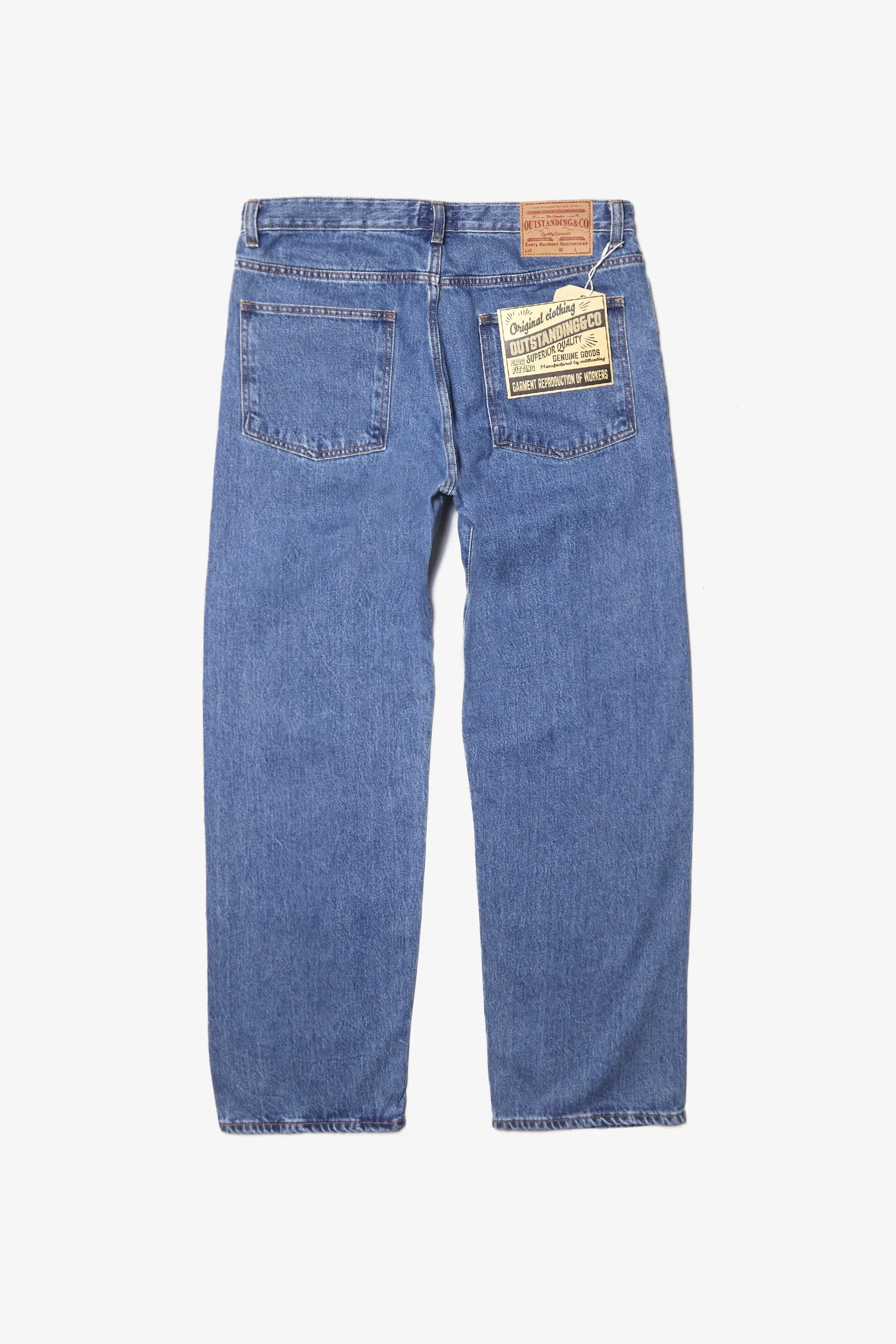 Outstanding & Co. - Wide Washed Jeans - Light Blue