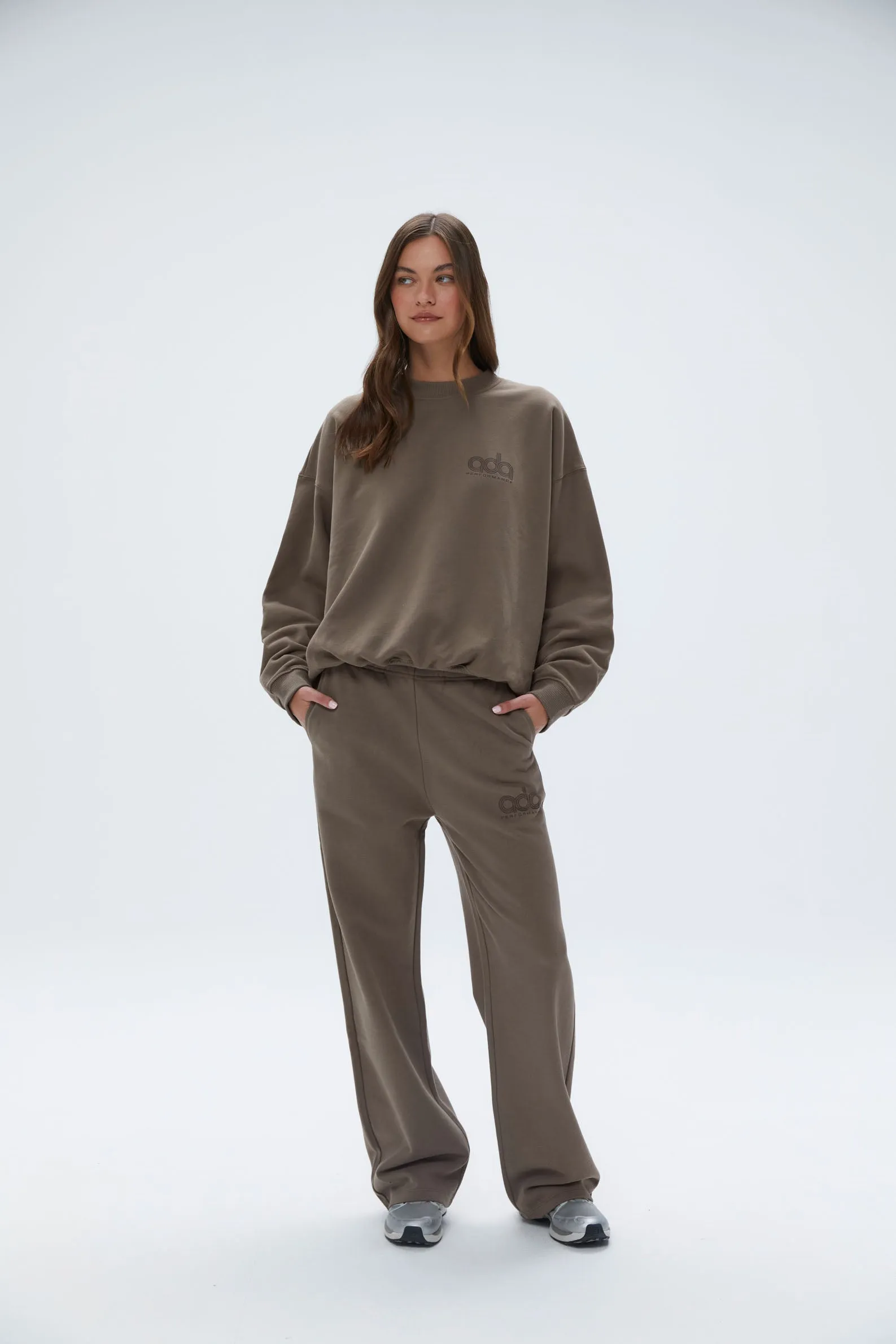 Performance Straight Leg Sweatpants - Cocoa Brown