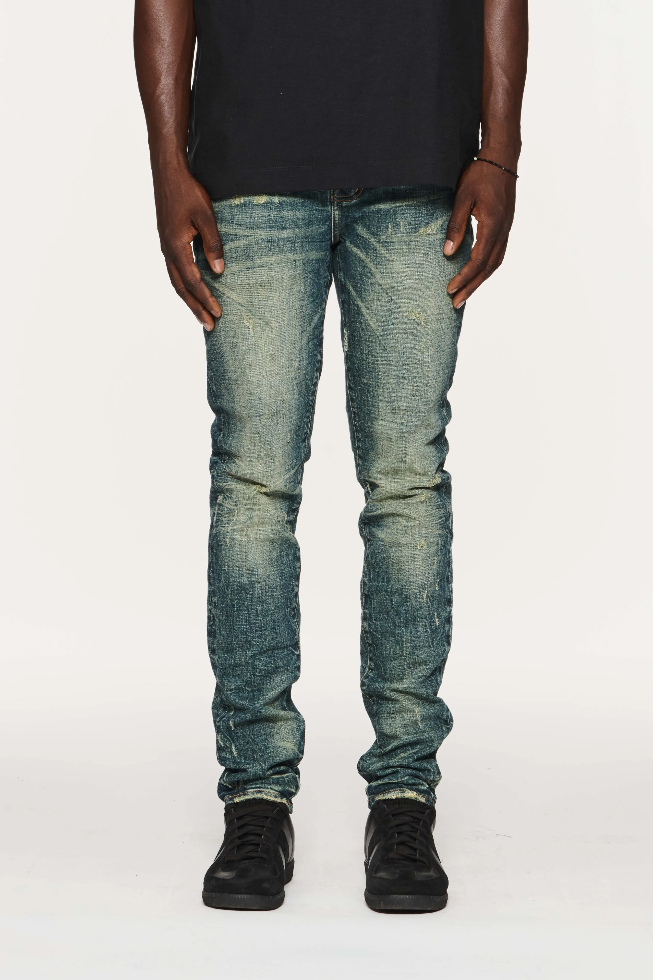 Purple Brand Marred Verdigris Jeans-Mid Indigo