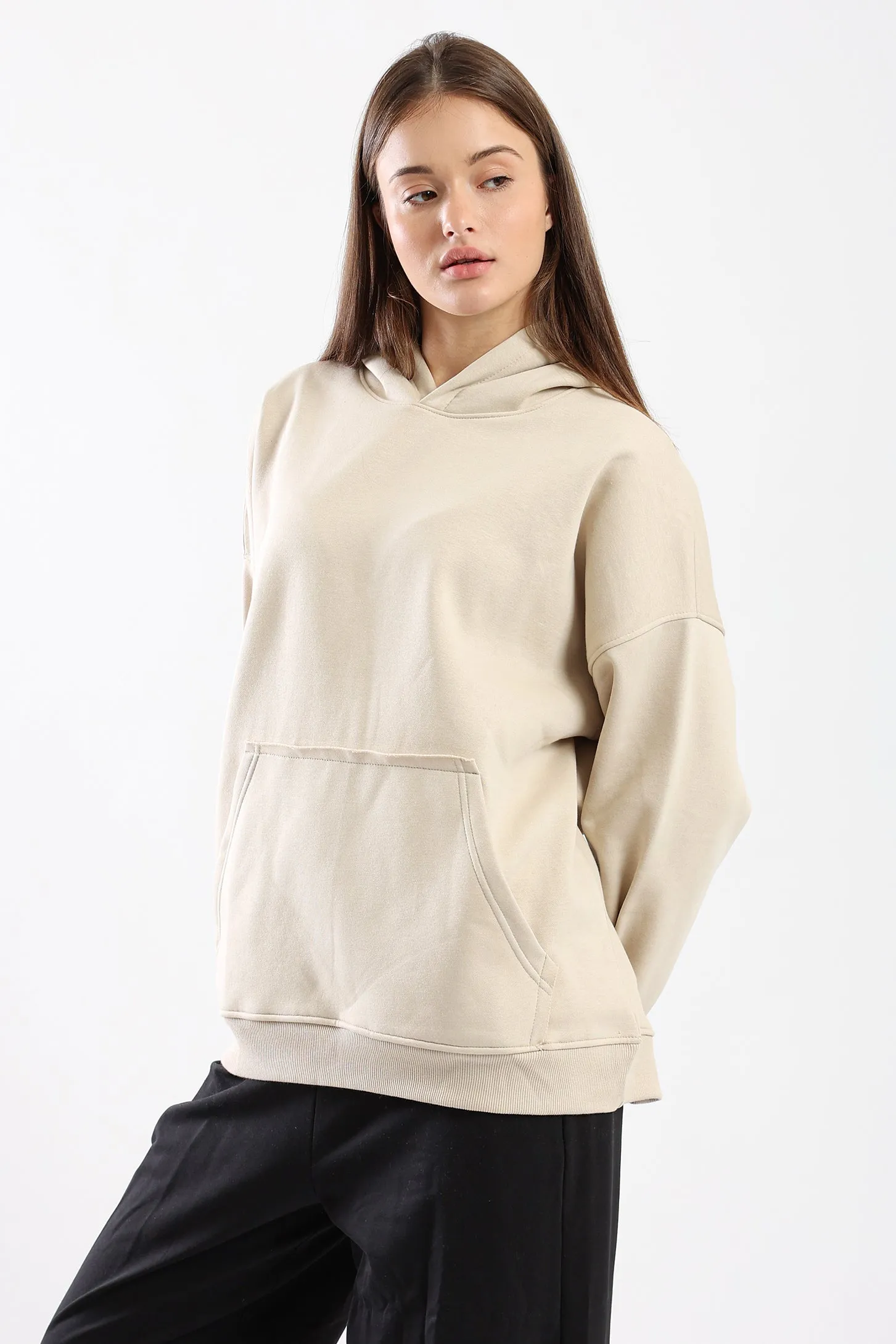 RACING TO CONCLUSIONS HOODIE - BEIGE