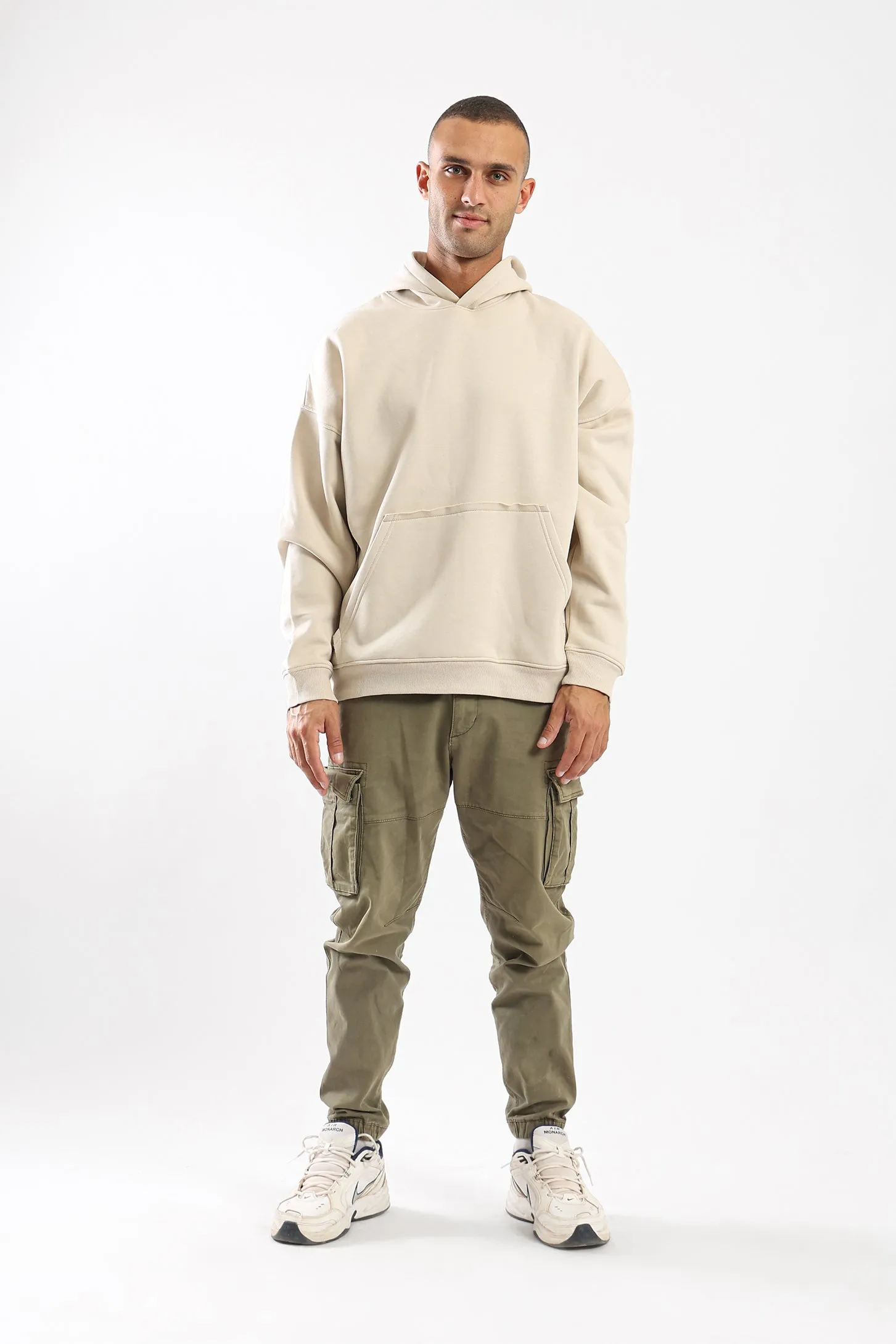 RACING TO CONCLUSIONS HOODIE - BEIGE