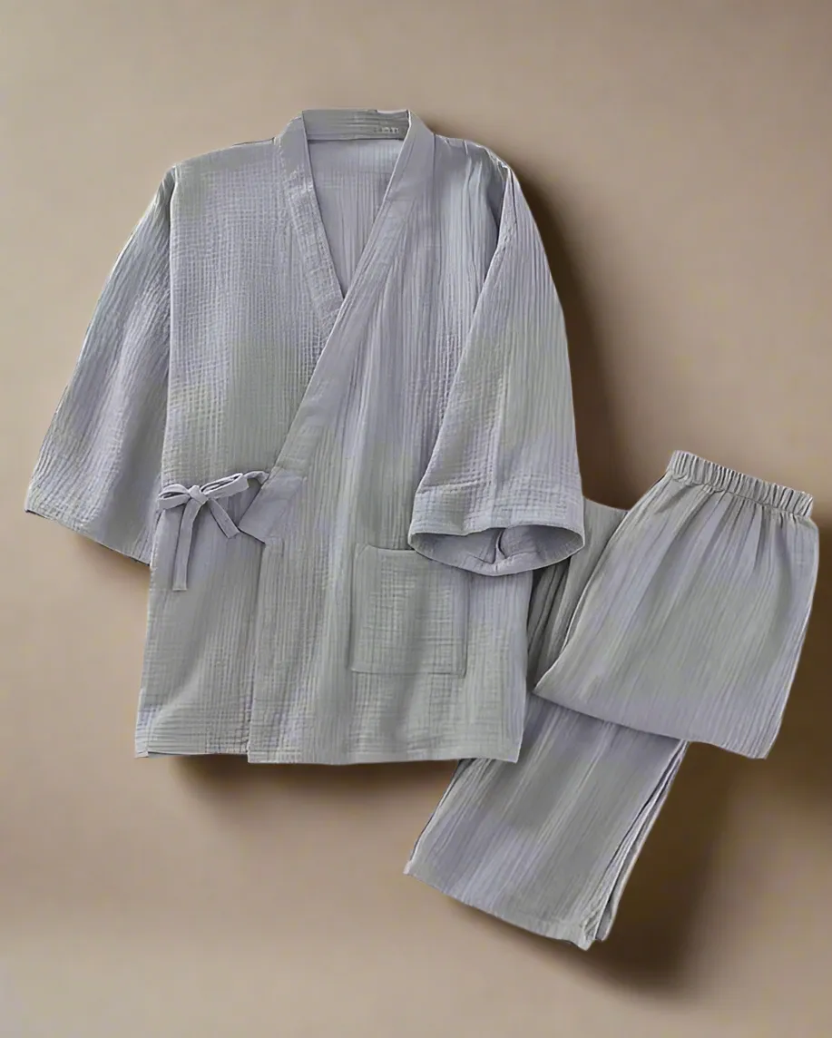 Samue Cotton Loungewear Set - Unisex Japanese Inspired Loungewear Set