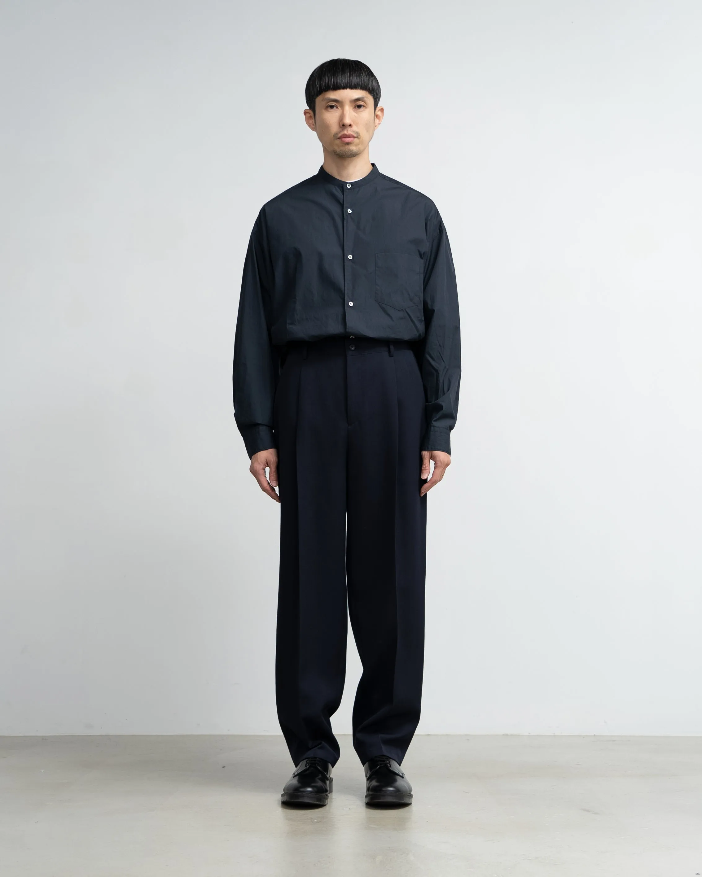 Scale Off Wool Tapered Trousers