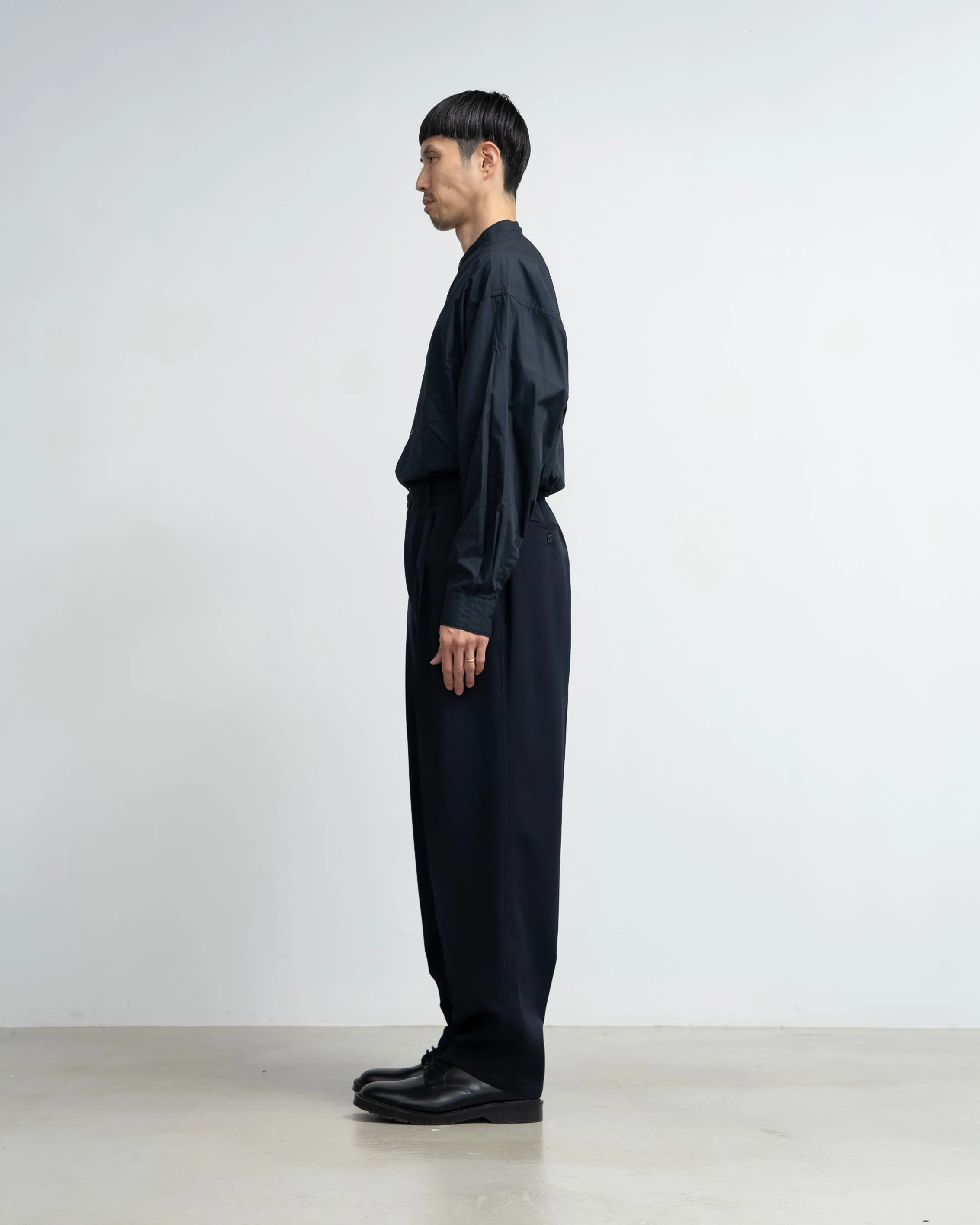 Scale Off Wool Tapered Trousers