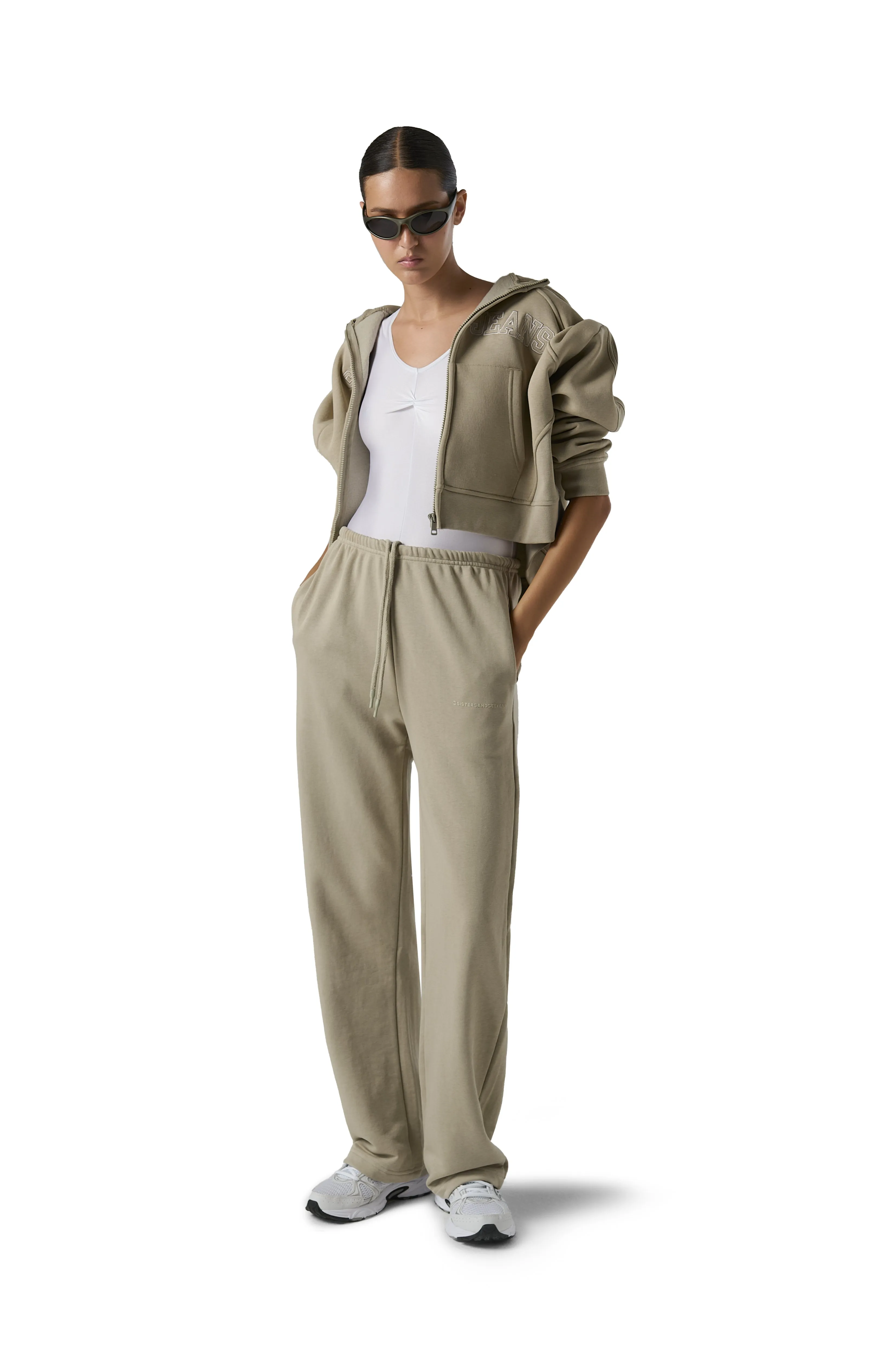 Series Wide Leg Sweatpants in Bone