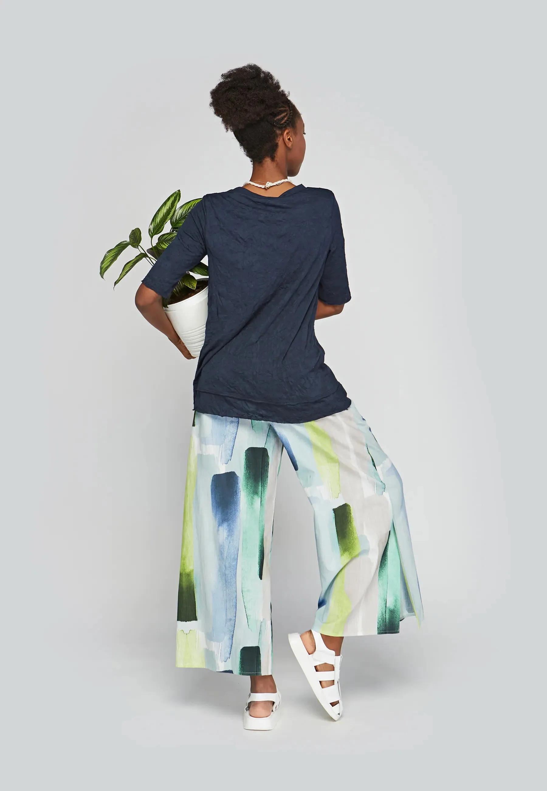 SIROCCO Printed, thin cotton pants