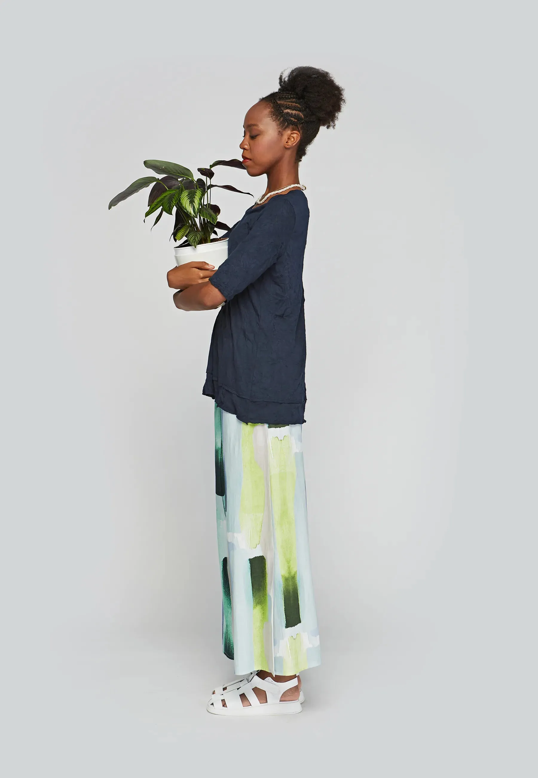 SIROCCO Printed, thin cotton pants