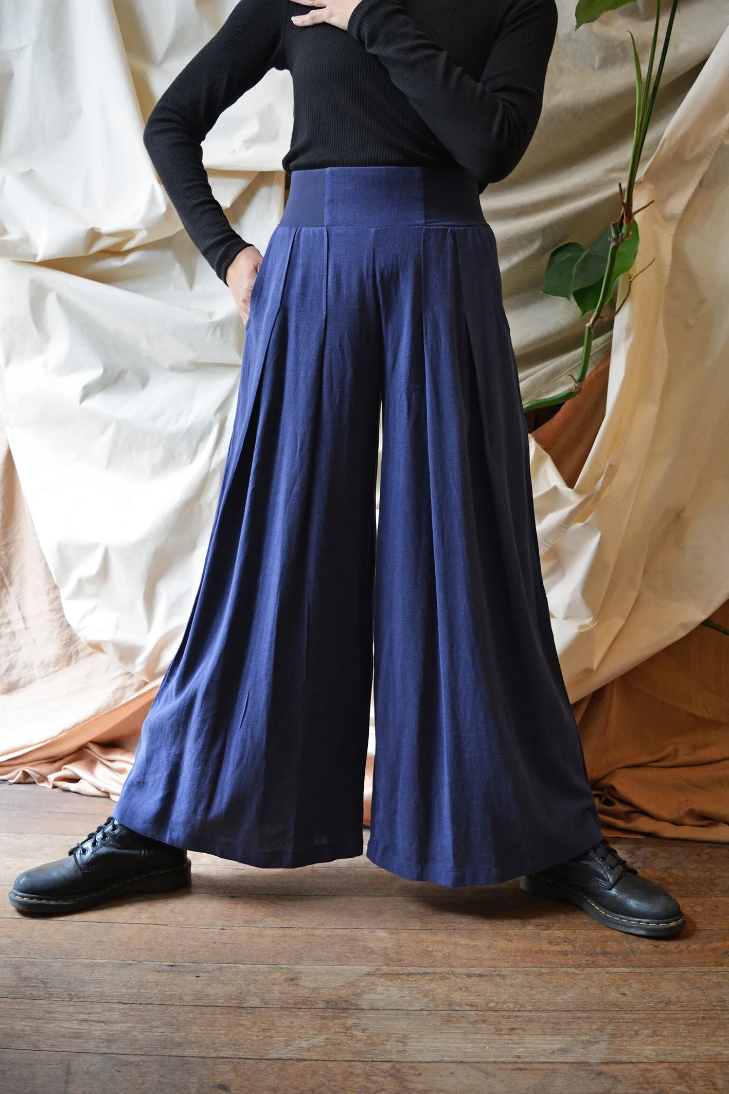 SL23 DYANA PALAZZO PANTS - INDIGO