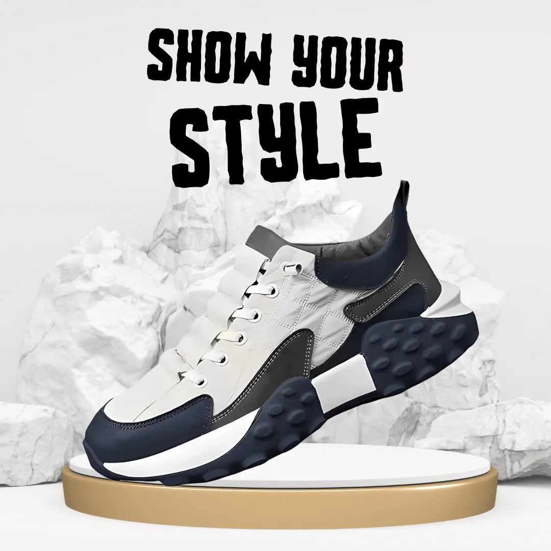 Stylish Comfort: Men's Thick Base Casual Sneakers"