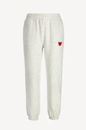 Sweatpants 'Heart' in Vintage Grey