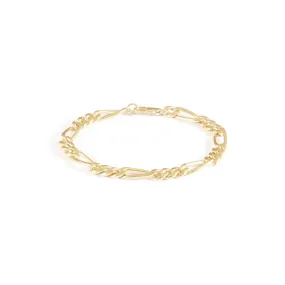 Thick Figaro Bracelet - Gold