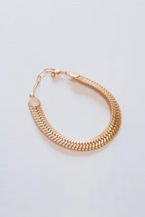 Thick Snake Chain Bracelet, Gold