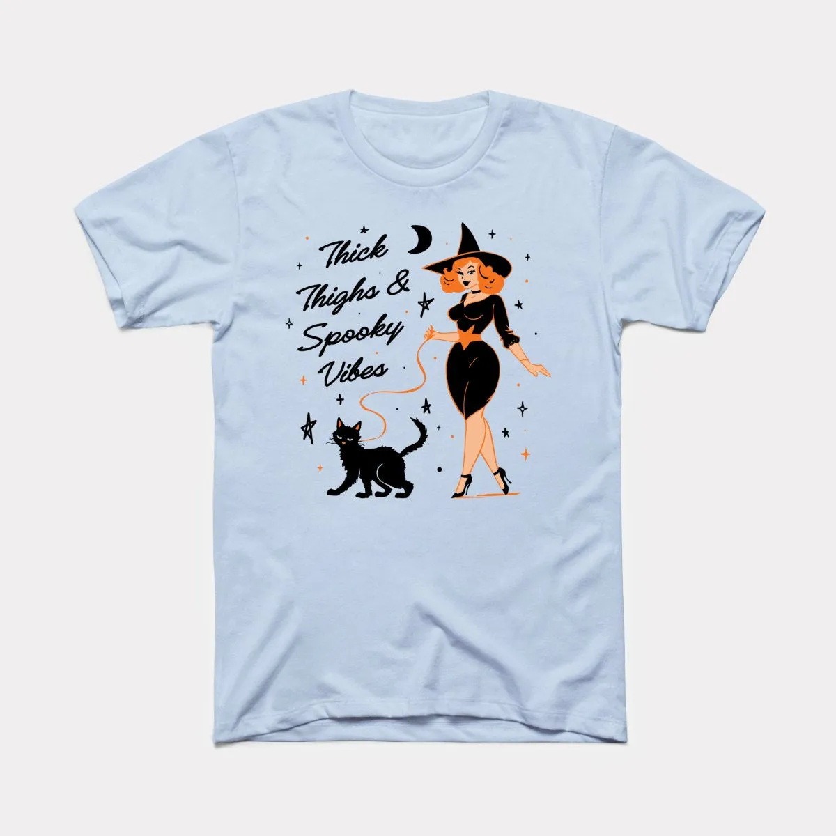 Thick Thighs And Spooky Vibes Adult Unisex Tee