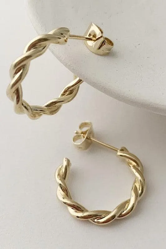 Thick Twist Hoops