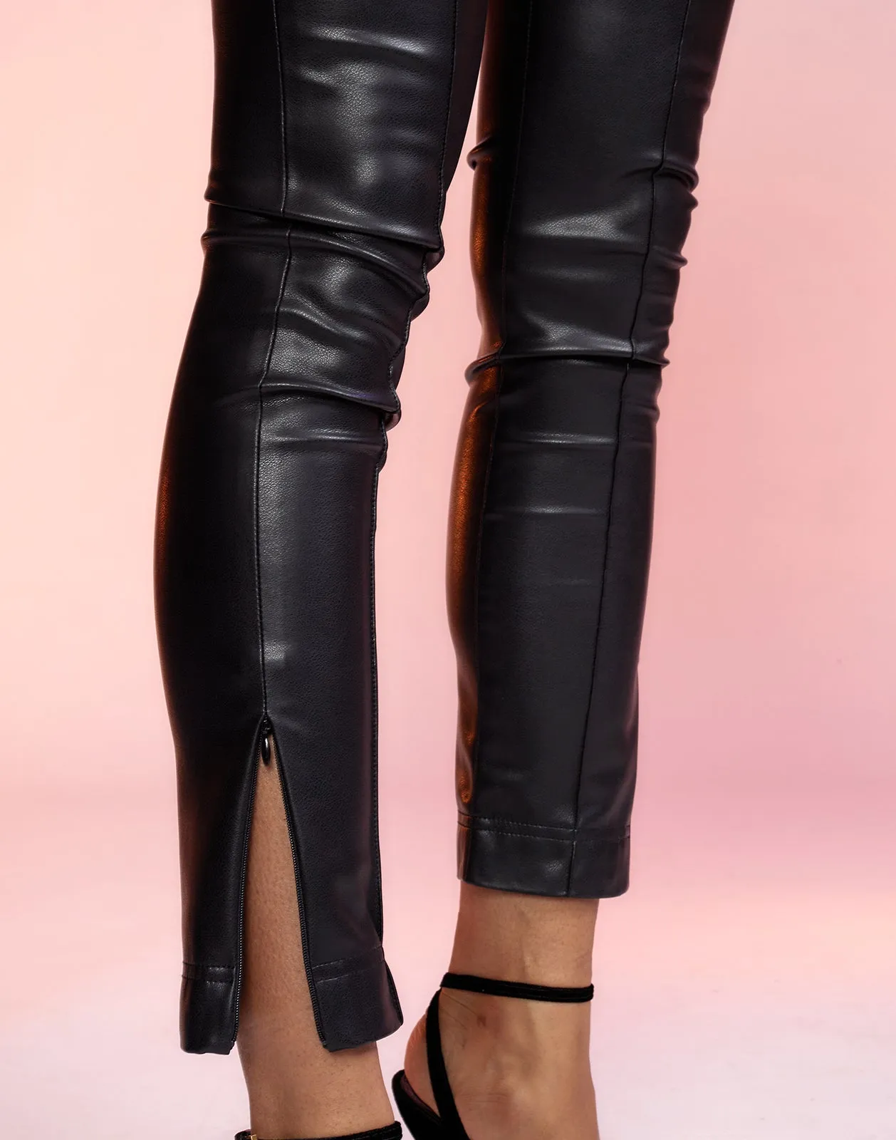 Vegan Leather Cigarette Pants