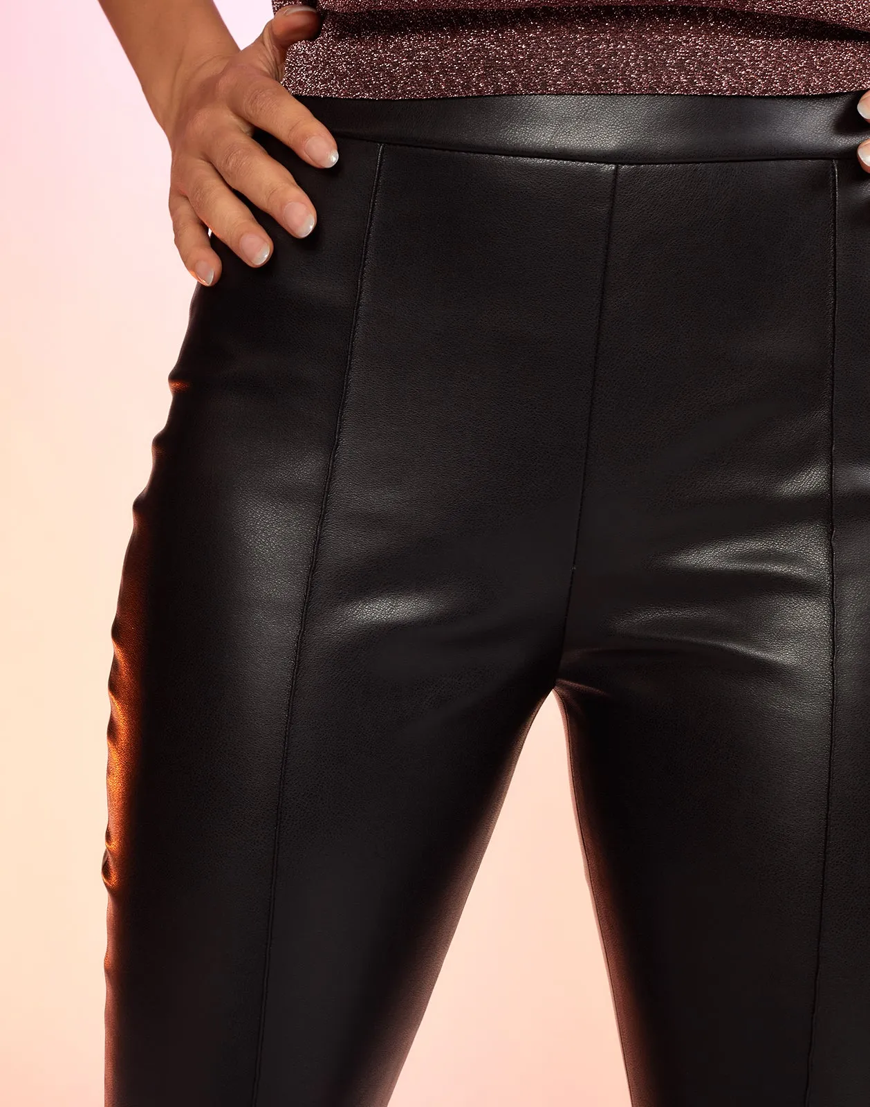 Vegan Leather Cigarette Pants