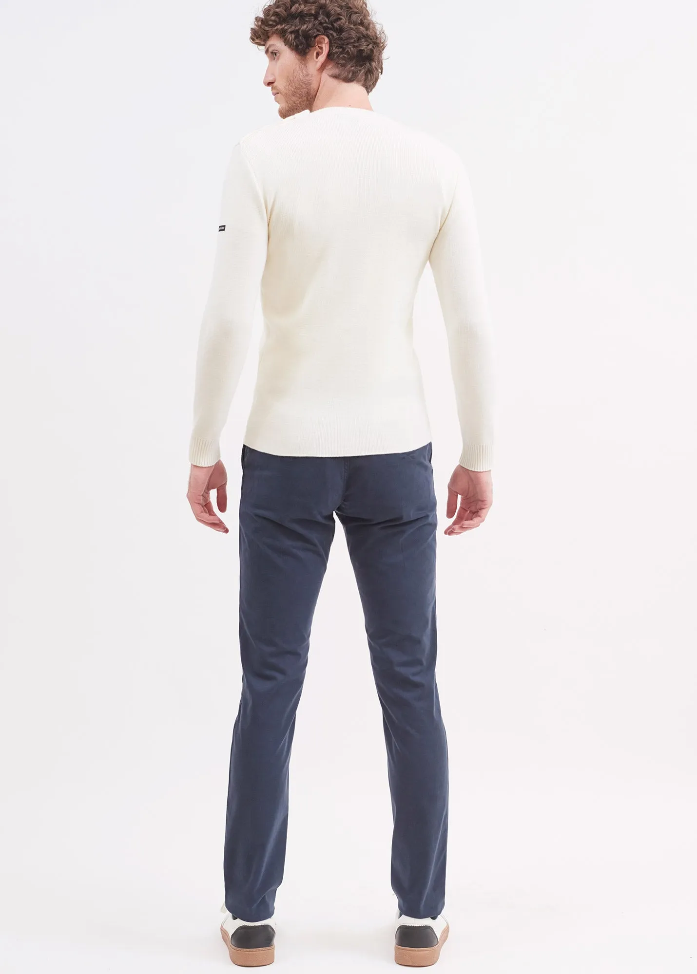 Voile Hiver chino pants - in stretch cotton twill (AMIRAL)