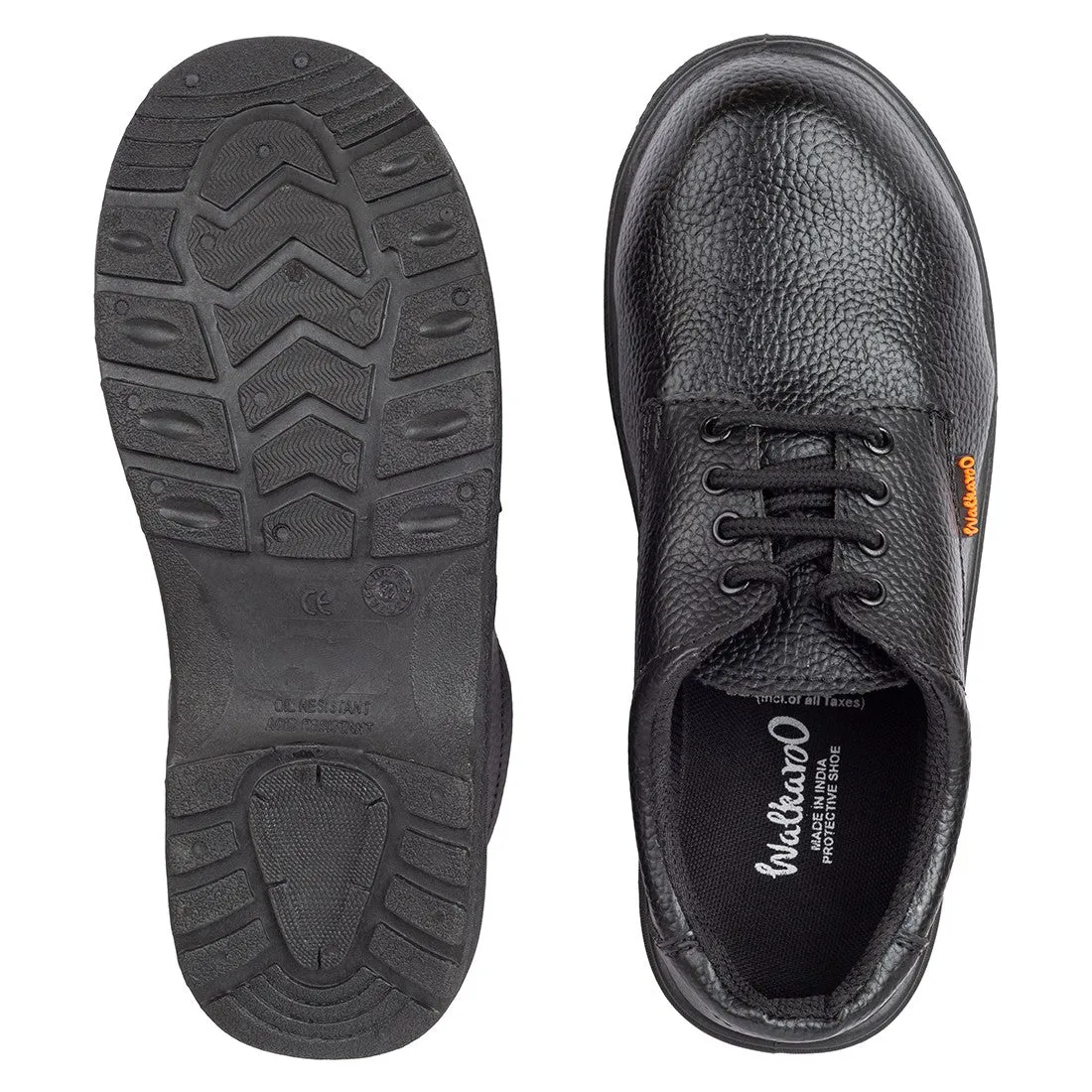 Walkaroo Men Safety Shoes - 19401 Black