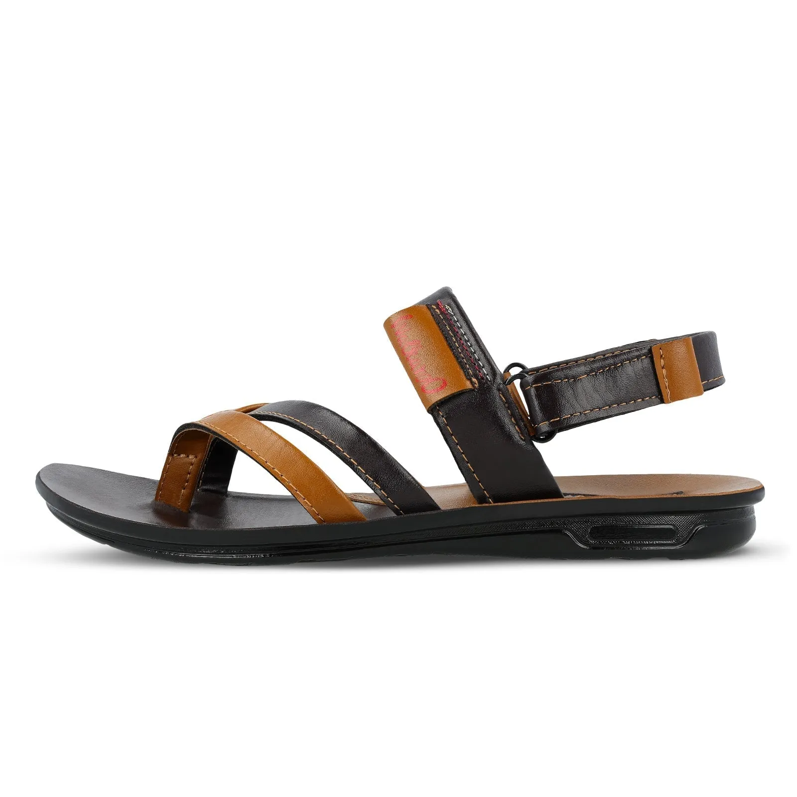 Walkaroo Men Strappy Slide Sandals  - W5767 Brown