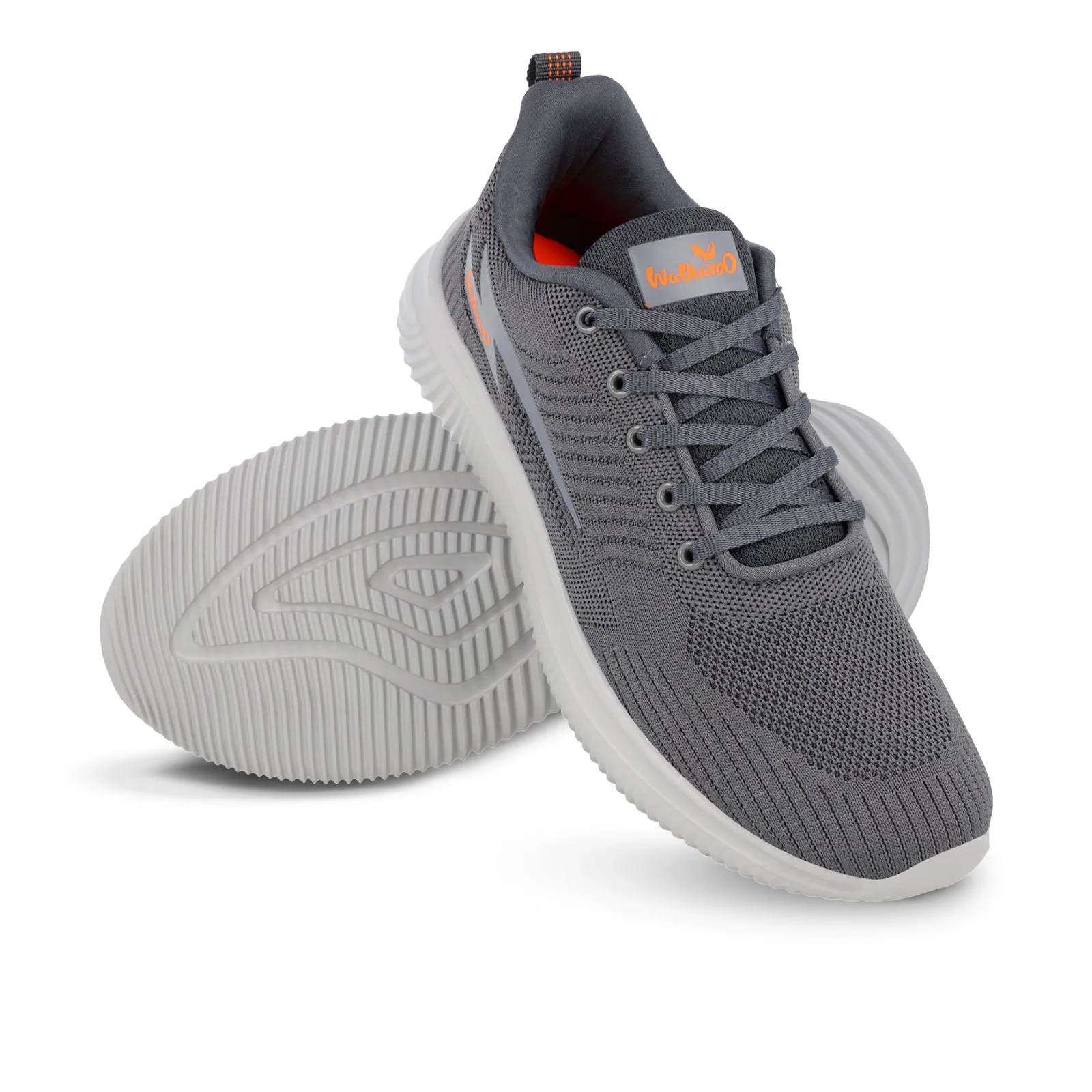 Walkaroo Men walking  Shoes - WS9547 Dark Grey