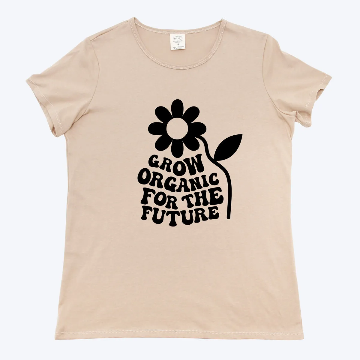 Women's Beige T-shirt | Grow Organic For The Future