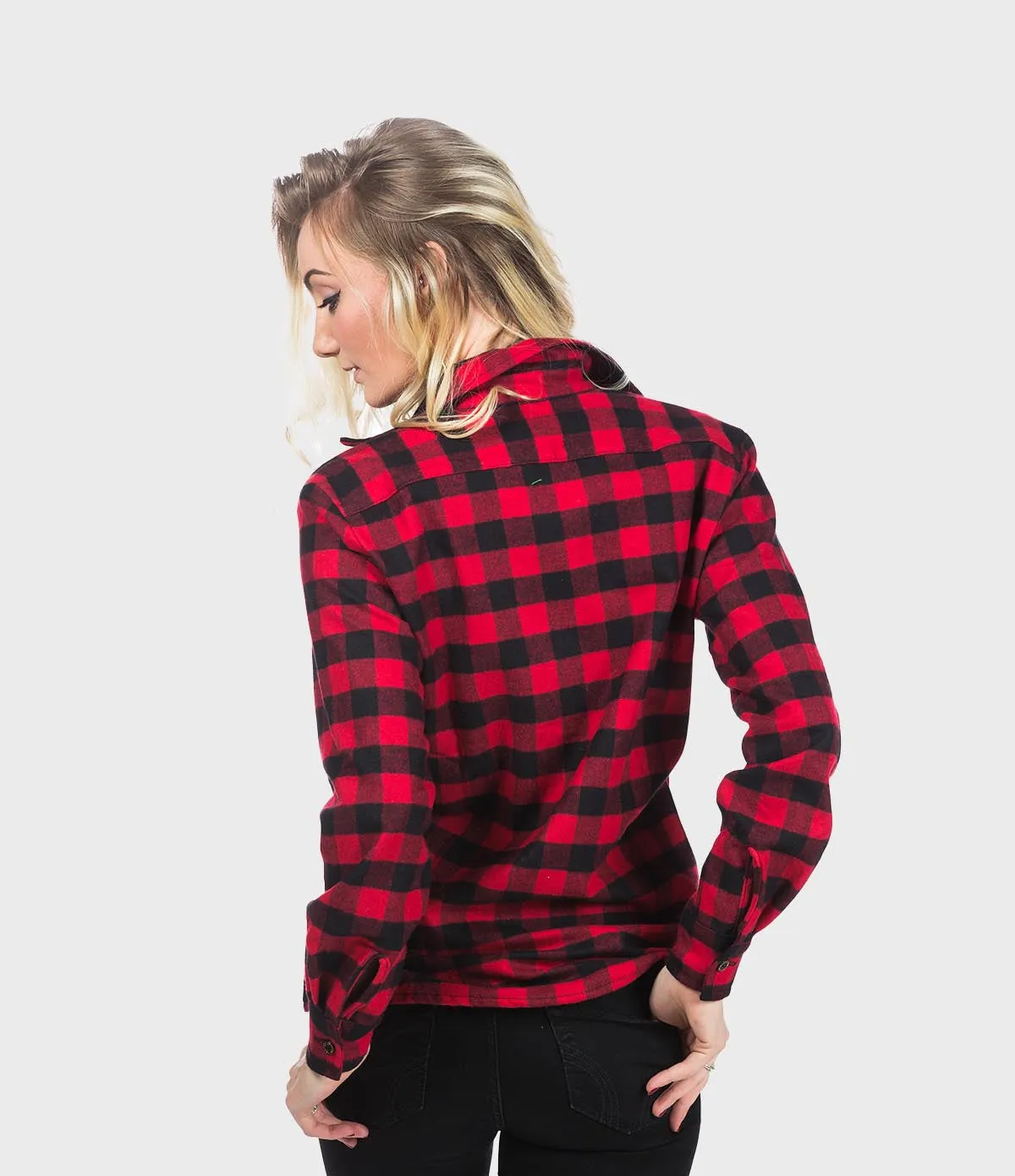 Women's Classic Flannel Shirt - Red Buffalo